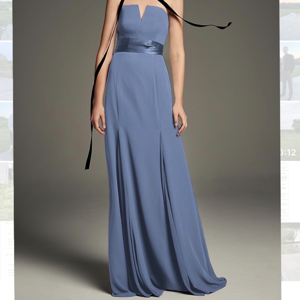 Steel Blue David’s Bridal bridesmaid dress